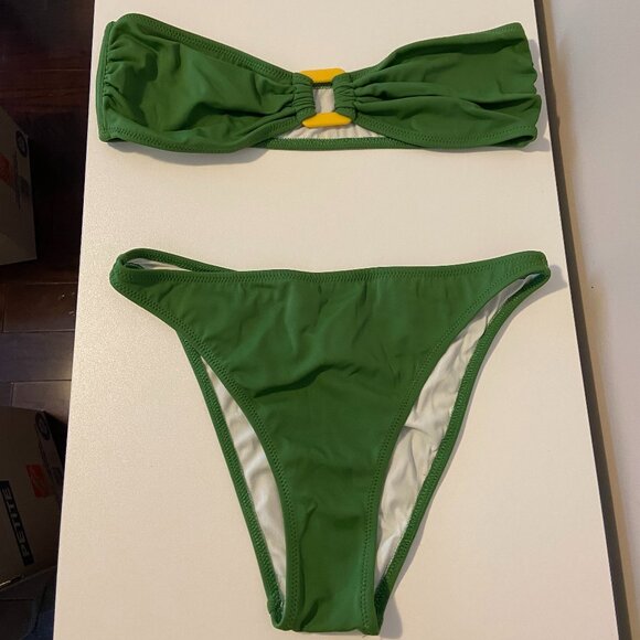 SOLID & STRIPED NWOT Tati Bandeau Bikini Top and Bottom - Picture 5 of 10